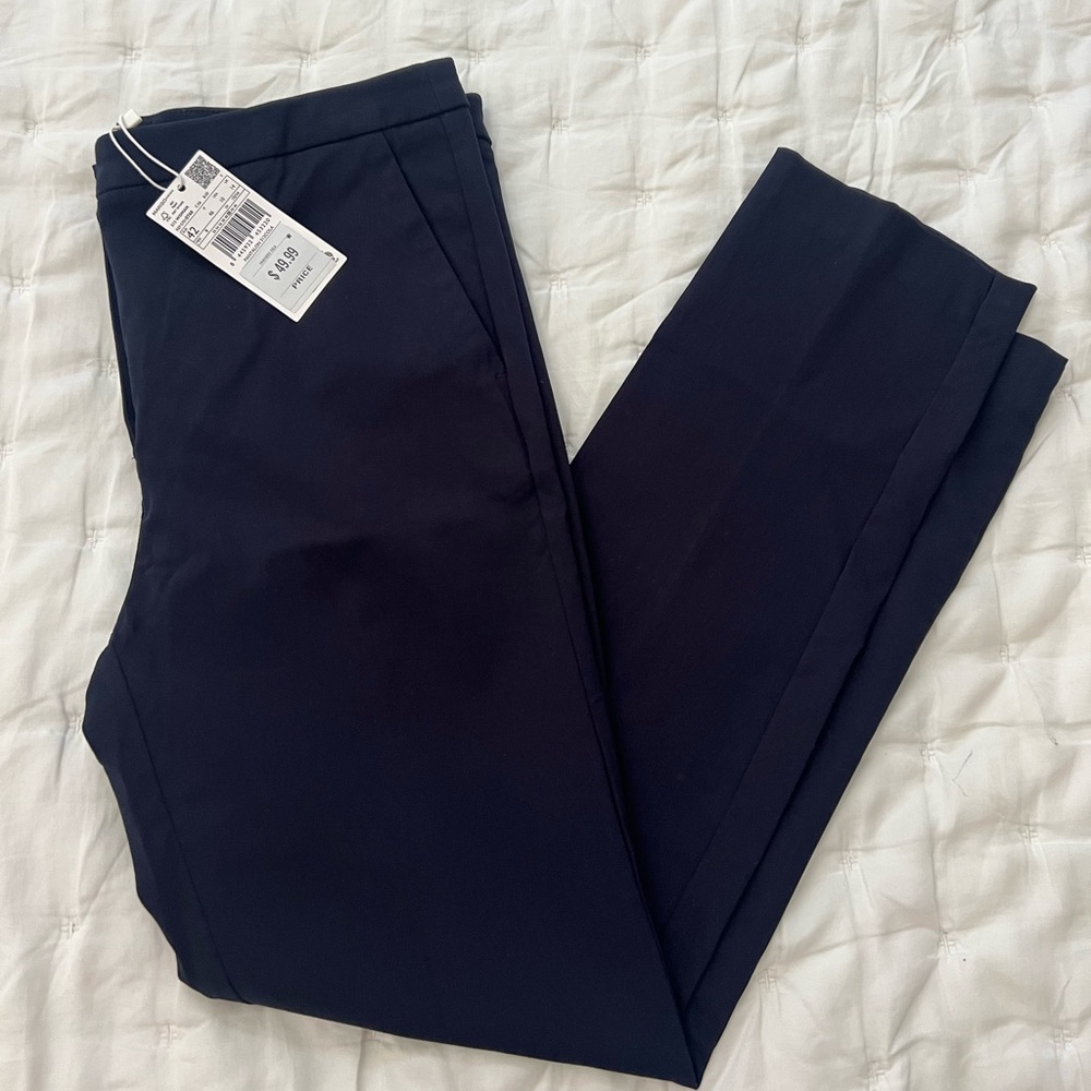 NWT Mango Navy Blue Dress Pant Sz 10